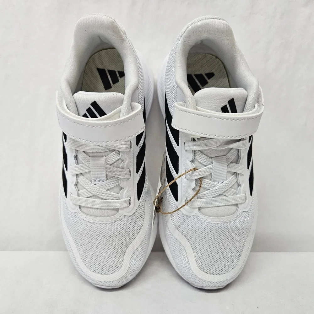 Adidas Runfalcon 5 Running Shoes Hook and Loop IE8579 White Black Kids Size 11K